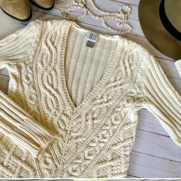 Dkny Sweaters - DKNY Extreme Design Cream Sweater